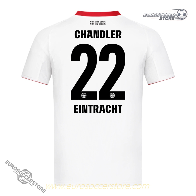 Away Jersey of Eintracht Frankfurt with CHANDLER 22 for the 25-26 season