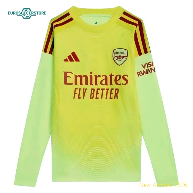 2025-2026 Arsenal Home Goalkeeper Shirt (Yellow) - Kids