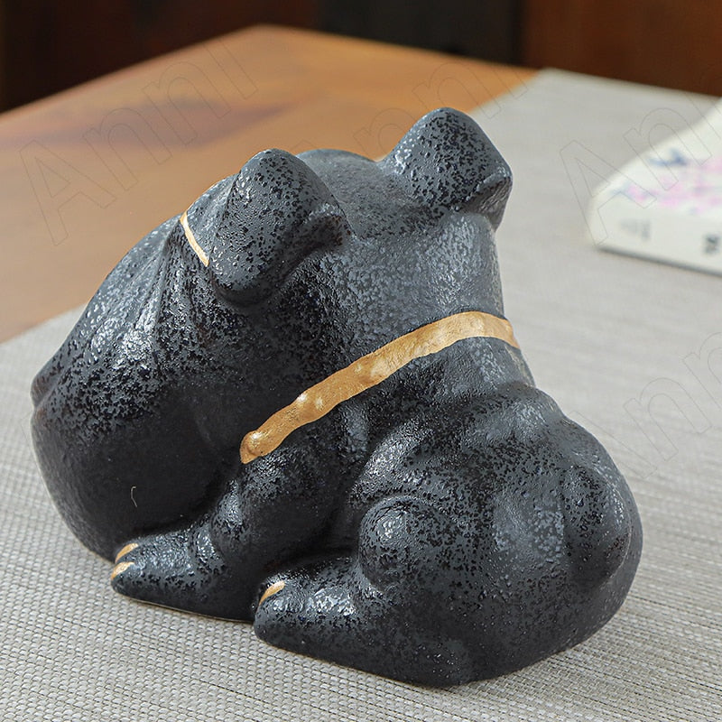 Stylish Frenchie Shape Ceramic Ashtray Modern Home Decoration for French