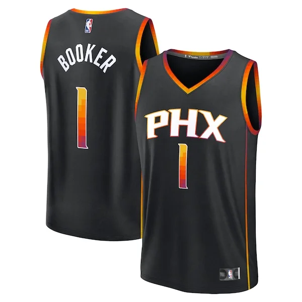 Professional Devin Booker PHX Basketball Jersey - Black - Fan Favorite