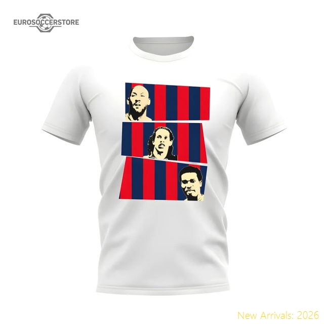 Official Fan-Favorite Anelka Ronaldinho Okocha Psg T-Shirt (White)