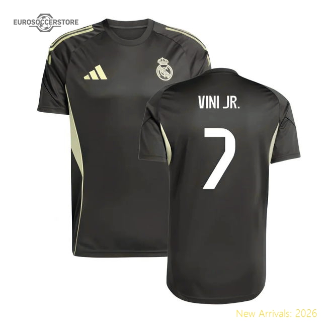 2025-2026 Real Madrid Training Jersey (Utility Grey) (Vini Jr. 7)