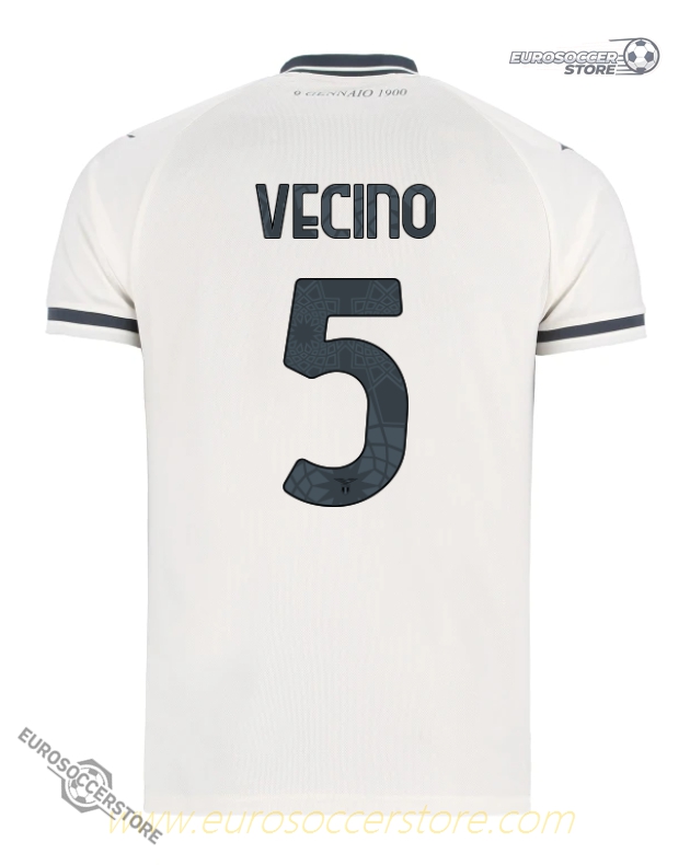 Lazio 25-26 Season Away Jersey, Featuring VECINO #5