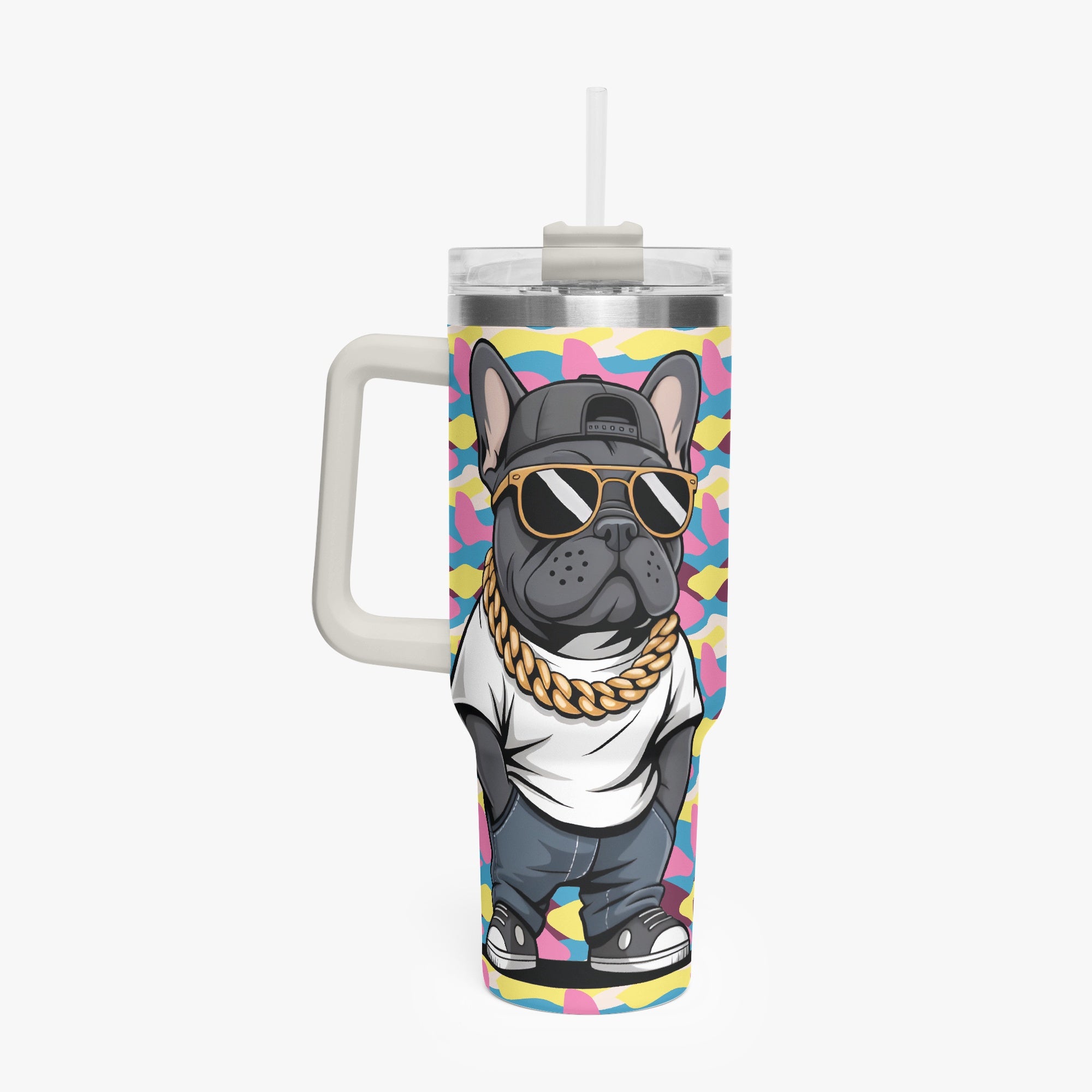 Frenchie-Fan Durable Gracie - Car Tumbler Cup for Everyday Wear Stylish