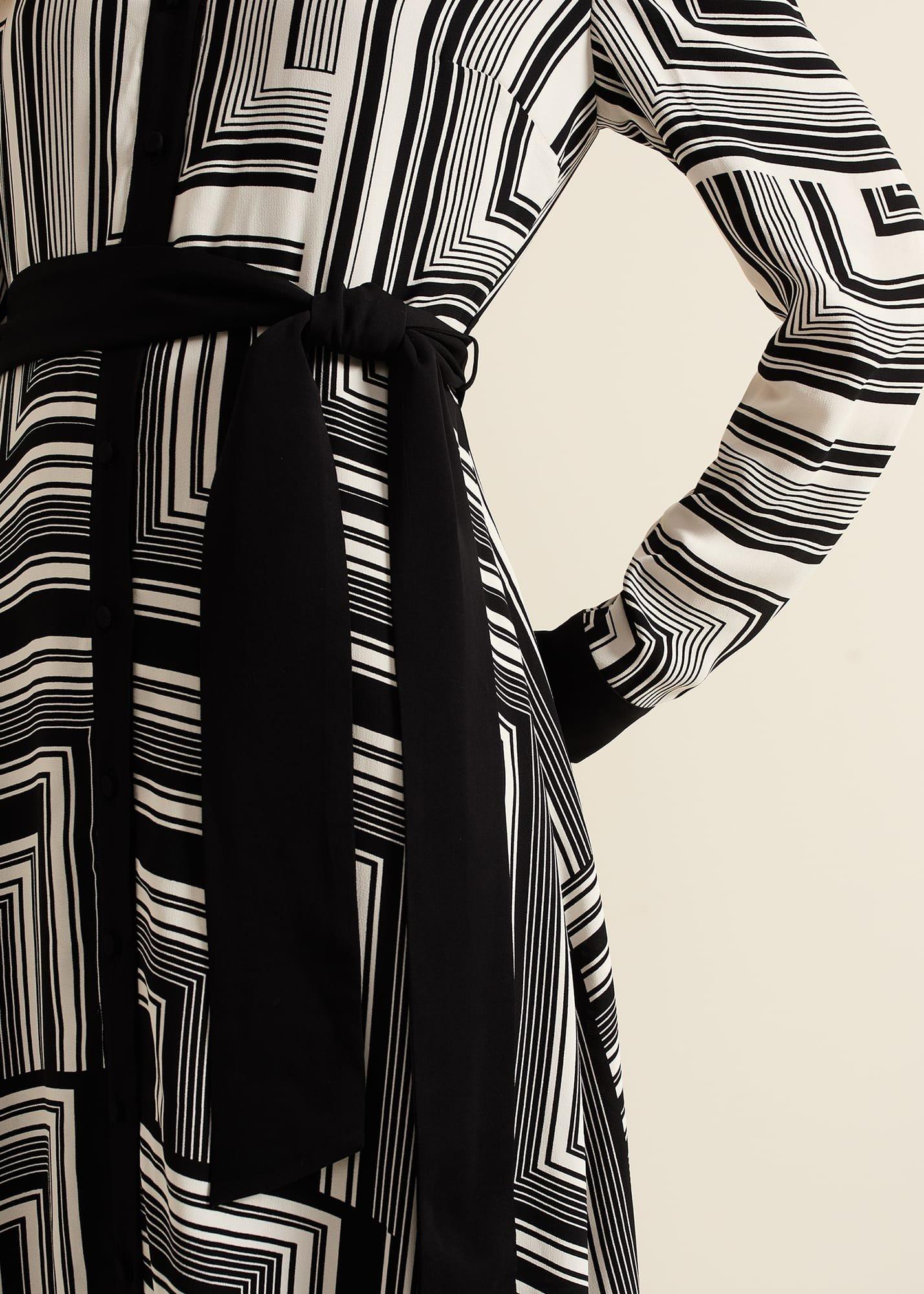 Pia Striped Midaxi Dress