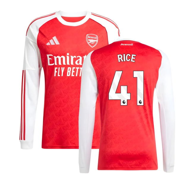 Arsenal Arsenal Long Sleeve Home Shirt Rice #41 Pro Series Avid 20...