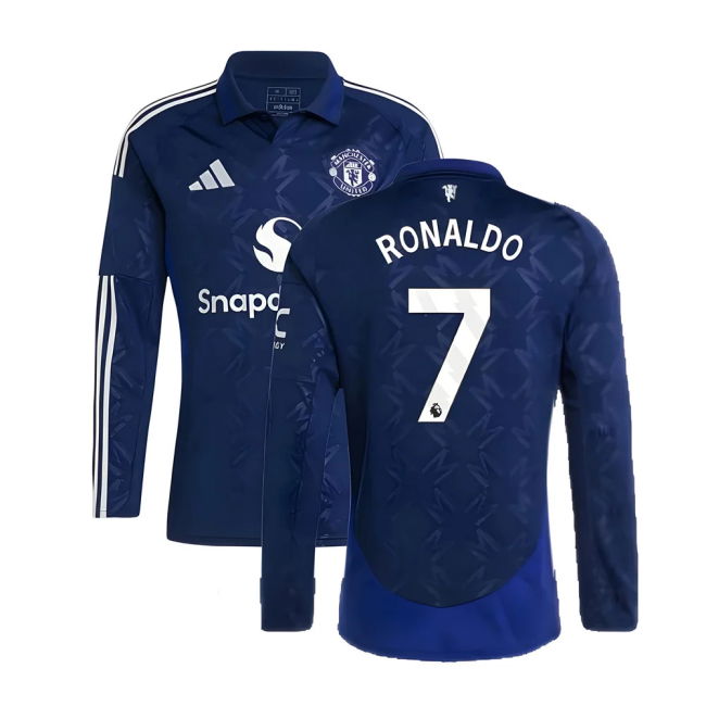 2024-2025 Man Utd Long Sleeve Away Kit (Ronaldo 7)