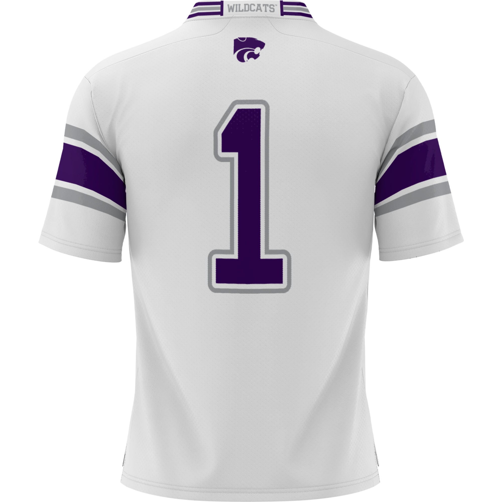 Men's #1 White Kansas State Wildcats Football Jersey