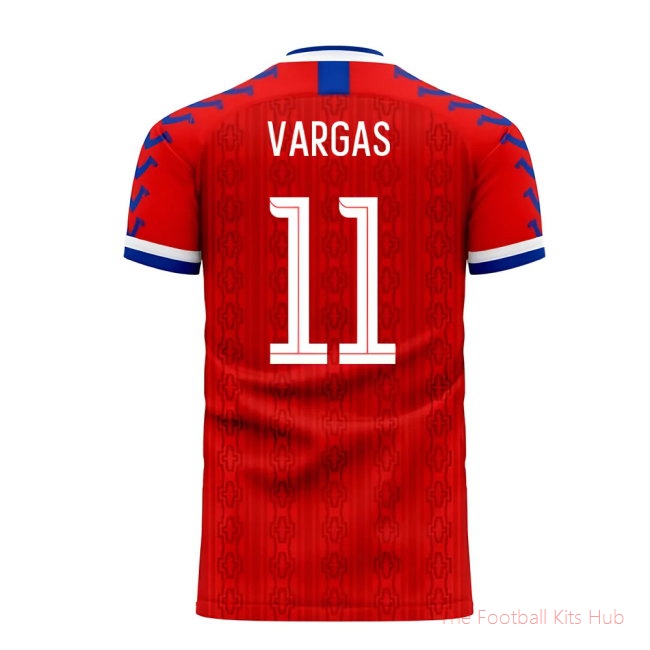 [LK] Chile 2025/26 Home Football Kit (Viper) (VARGAS 11)