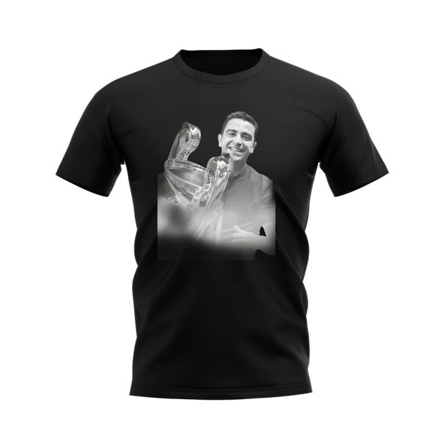 Barcelona Sleek Football T-Shirt (Black) Stretch Fabric