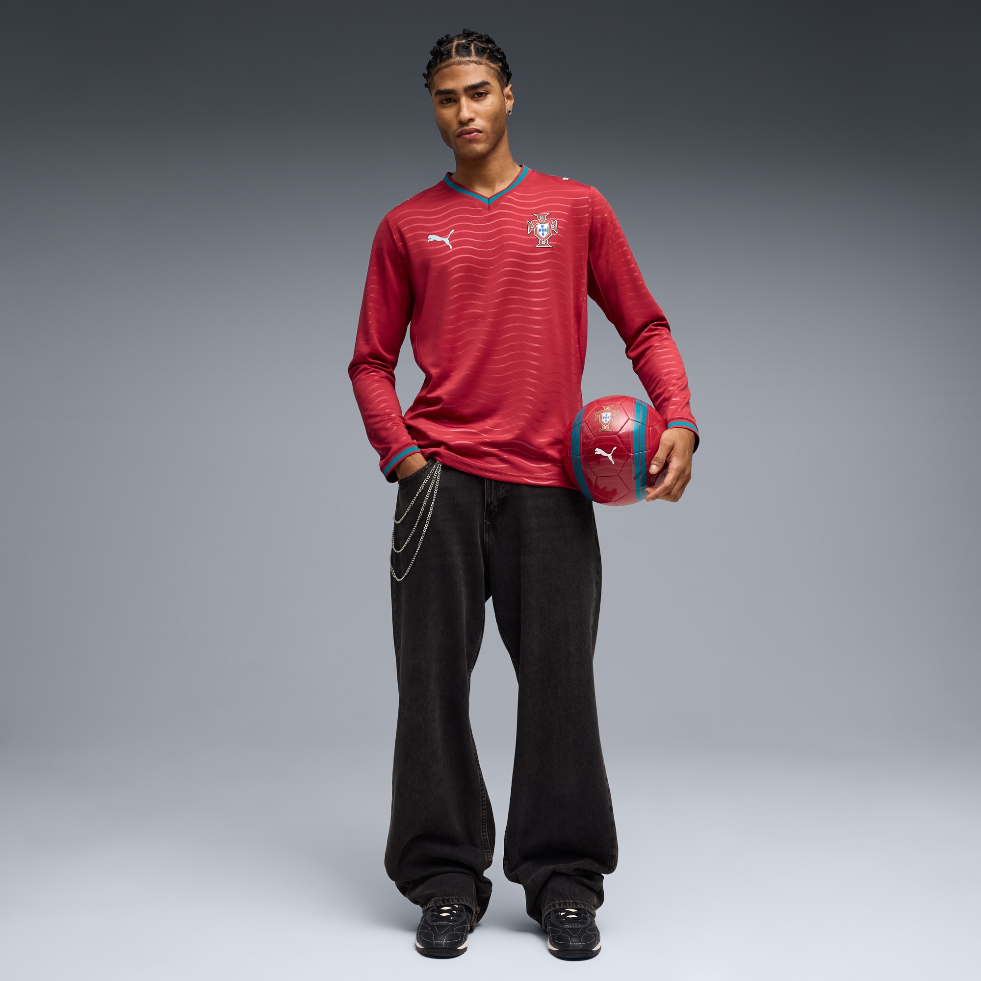[SJH] Portugal National Team 2026 Home Replica Long Sleeve Jersey - Red