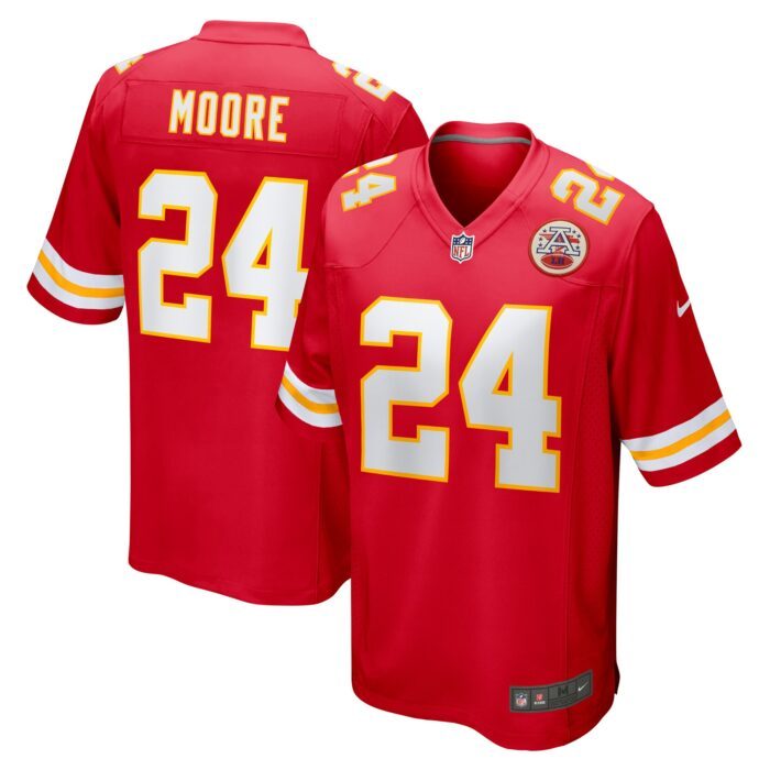 Men's Kansas City Chiefs Skyy Moore Nike Red Game Player J...