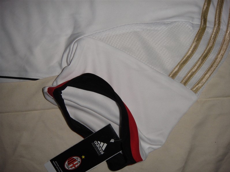 13-14 AC Milan Away White Jersey KitShirtShorts - Official Replica 444