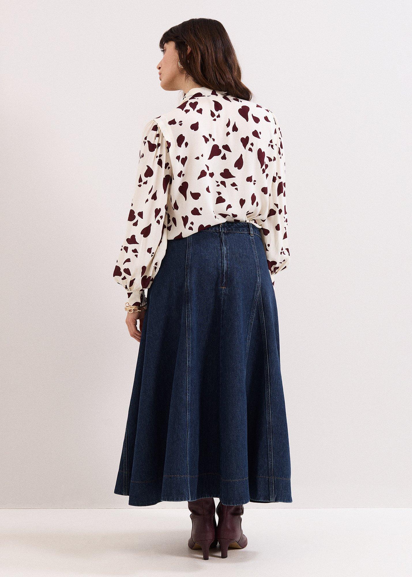 Thea Denim Midi Skirt