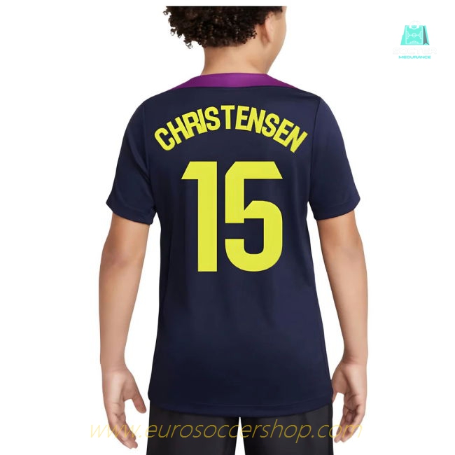 2025-2026 Barcelona Strike Training Shirt (Purple) - Kids (Christensen 15)