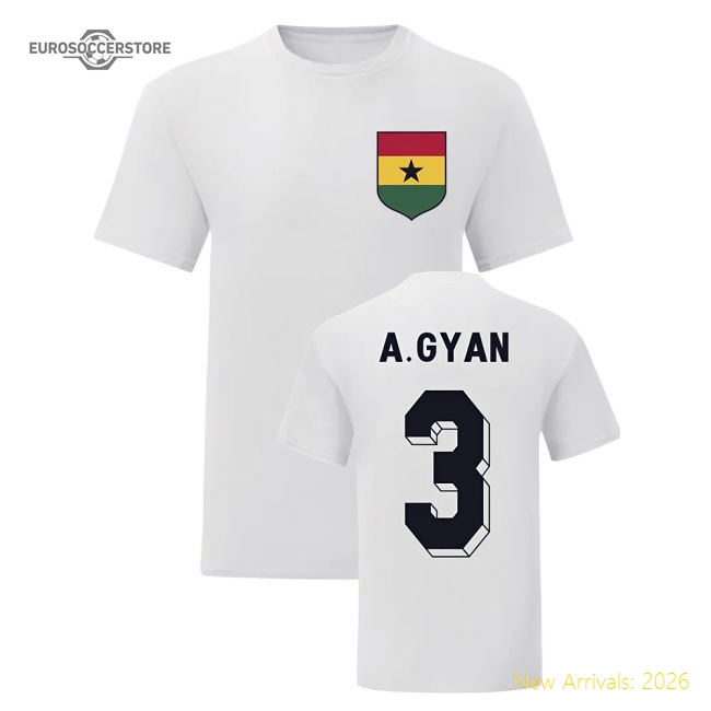 Asamoah Gyan African Stars National Hero Tee (white) - Premium Collection