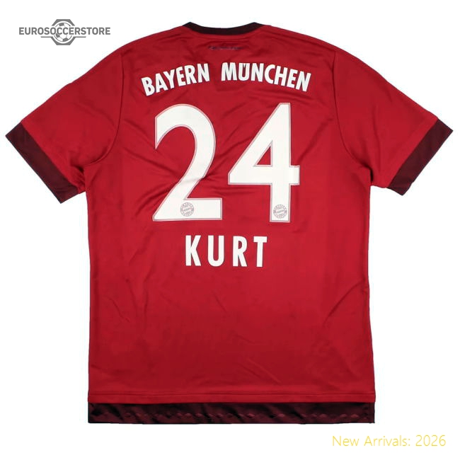 Popular Bayern Munich 2015-16 Home Shirt (L) Kurt #24 (Very Good)