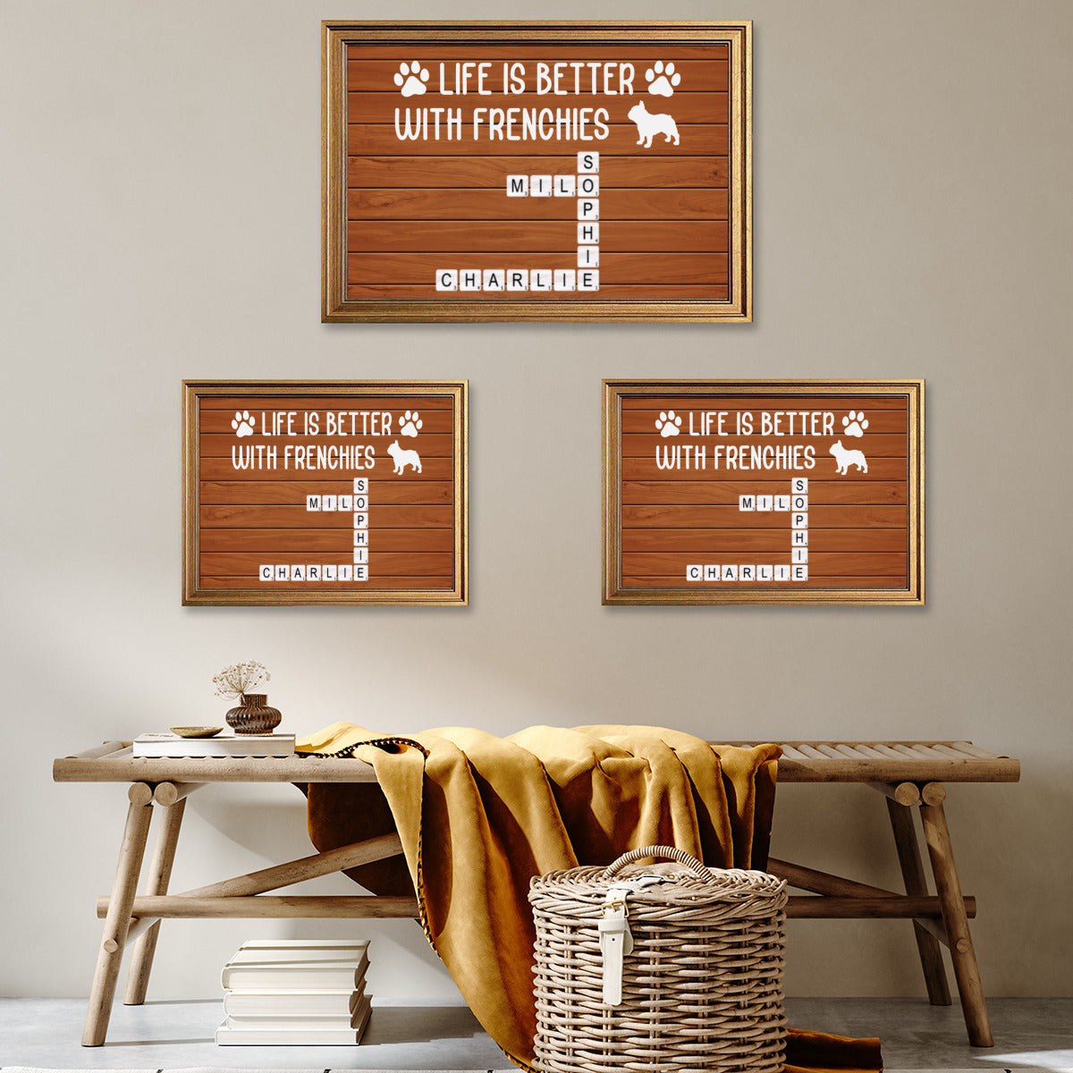 Trendy Personalized Framed Poster • Wall Decoration Frenchie Themed Wear