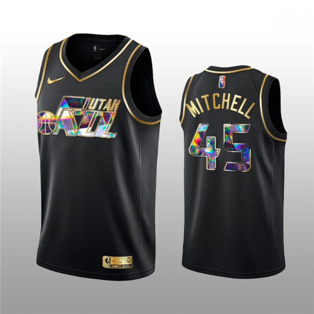 Fan Favorite Rare Men's Utah Jazz #45 Donovan Black Basketball Jersey
