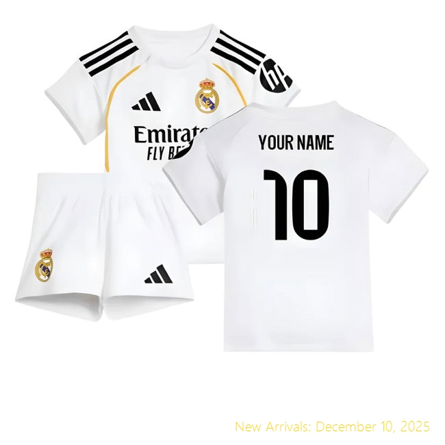 2025-2026 Real Madrid RM Premium Quality Home Baby Kit (Your Name)
