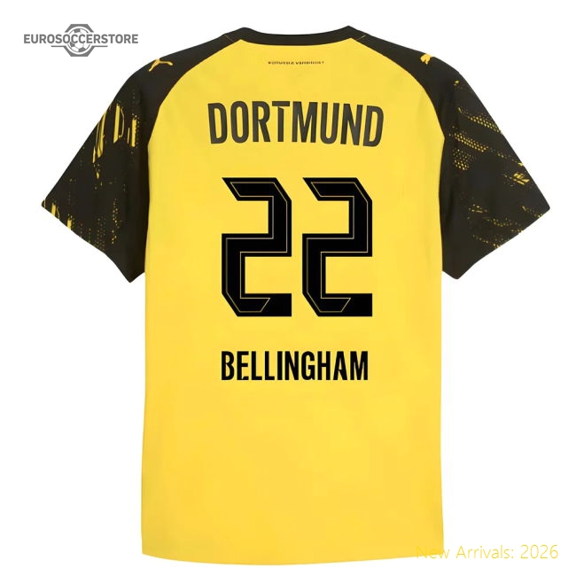 2025-2026 Borussia Dortmund Authentic Home Shirt (bellingham 22)
