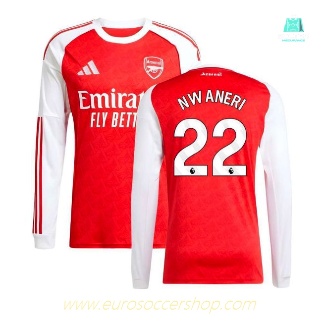 2025-2026 Arsenal Long Sleeve Home Shirt (Nwaneri 22)