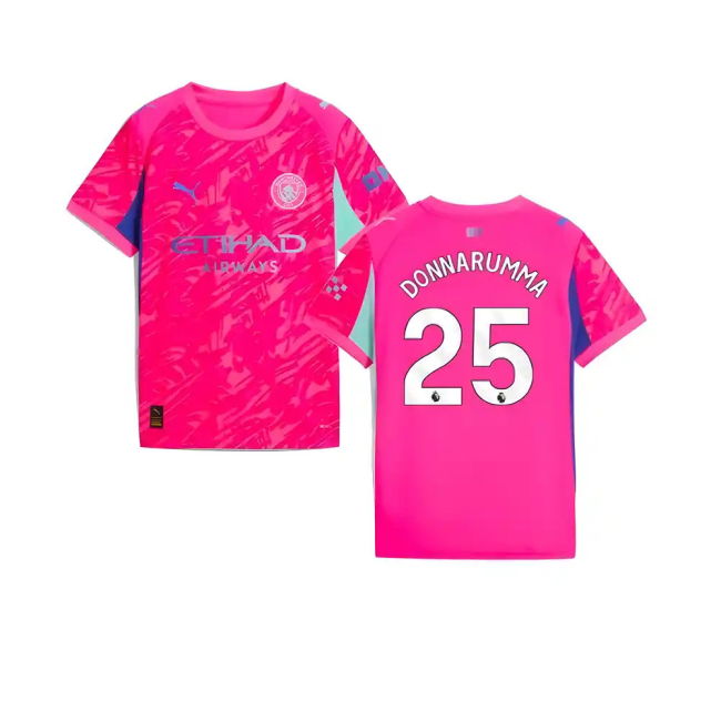 Donnarumma 25 Vintage Man City Collectible Home Heritage Jersey (Kids)