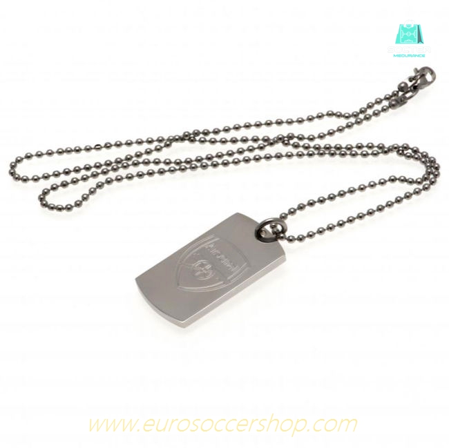 Arsenal FC Engraved Dog Tag & Chain