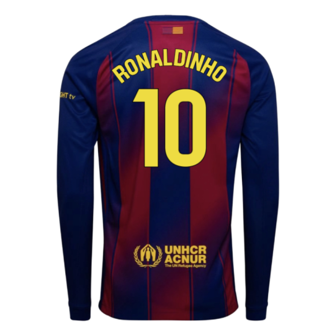 Barcelona Home Long Sleeve Kit 2025-2026 Fan Edition Jersey