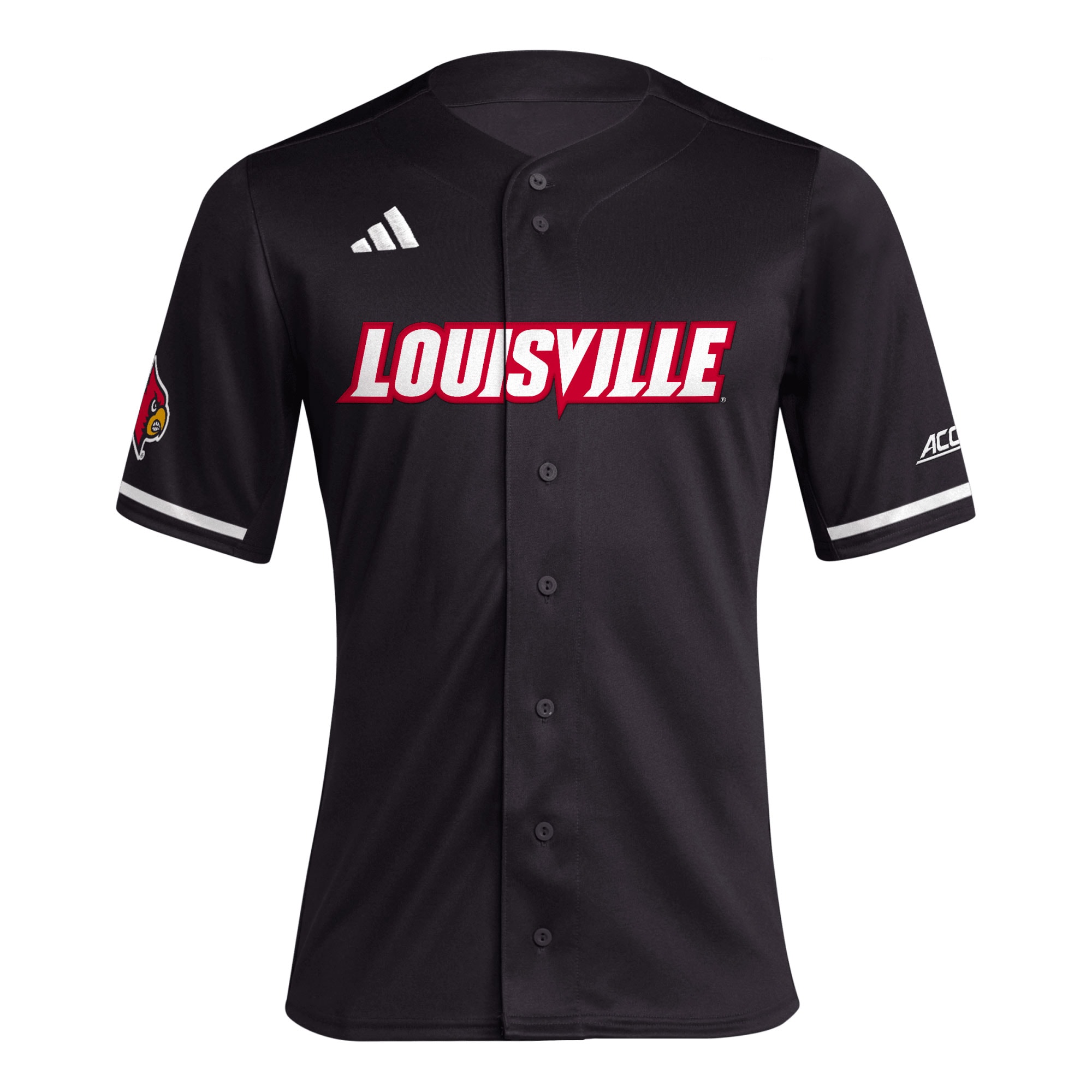 [NJP] Louisville Cardinals Replica Baseball Jersey - Black