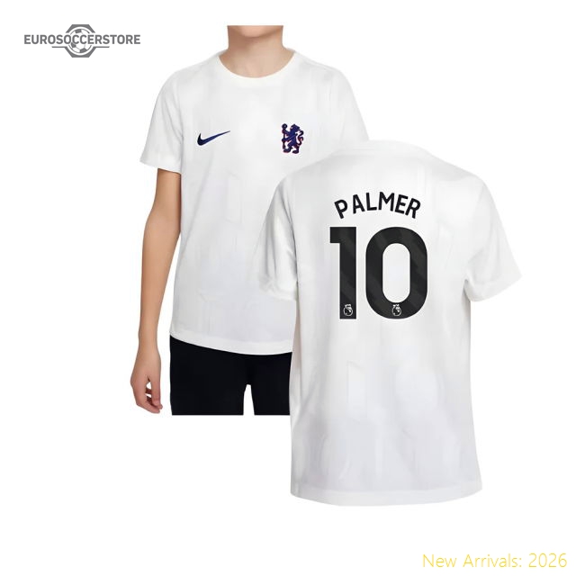 2025-2026 Chelsea Pre-Match Shirt (White) - Kids (Palmer 10)