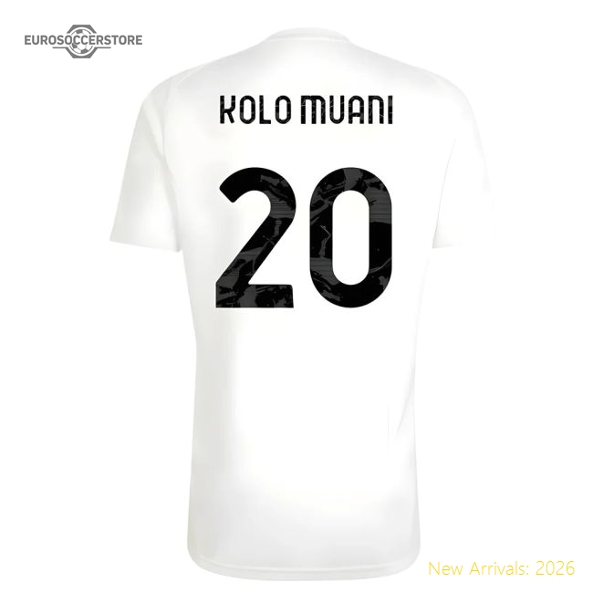 2025-2026 Black And Whites Training Tee (white) (kolo Muani 20)