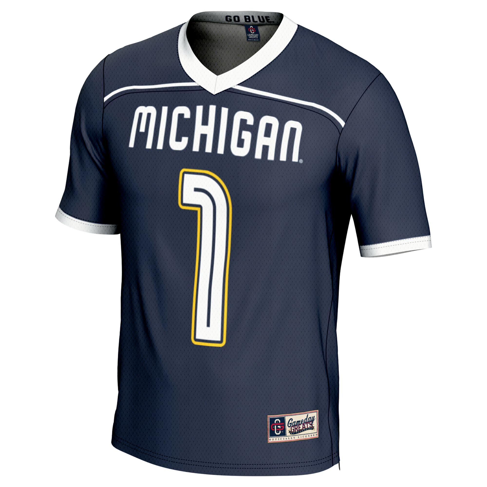 [DDG] Michigan Wolverines GameDay Greats Lightweight Lacrosse Fashion Jersey - Navy