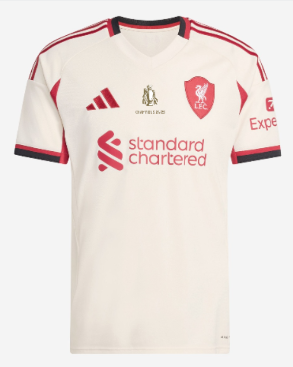 Liverpool Away Soccer Jersey 2025/26 - CHAMPIONS 24/25 & Gold Trophy &