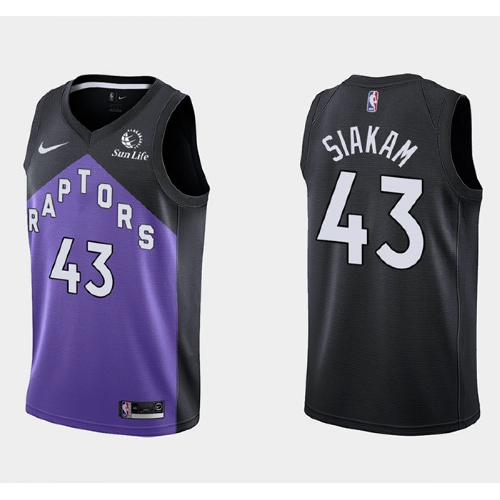 Men's Toronto Raptors #43 Pascal Siakam Purple And Black Stitched NBA Jersey