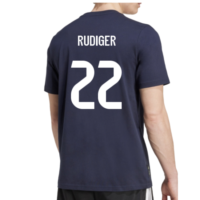 Supporter 2025-2026 Real Madrid Seasonal Graphic Tee (Legend Ink) (Rudiger