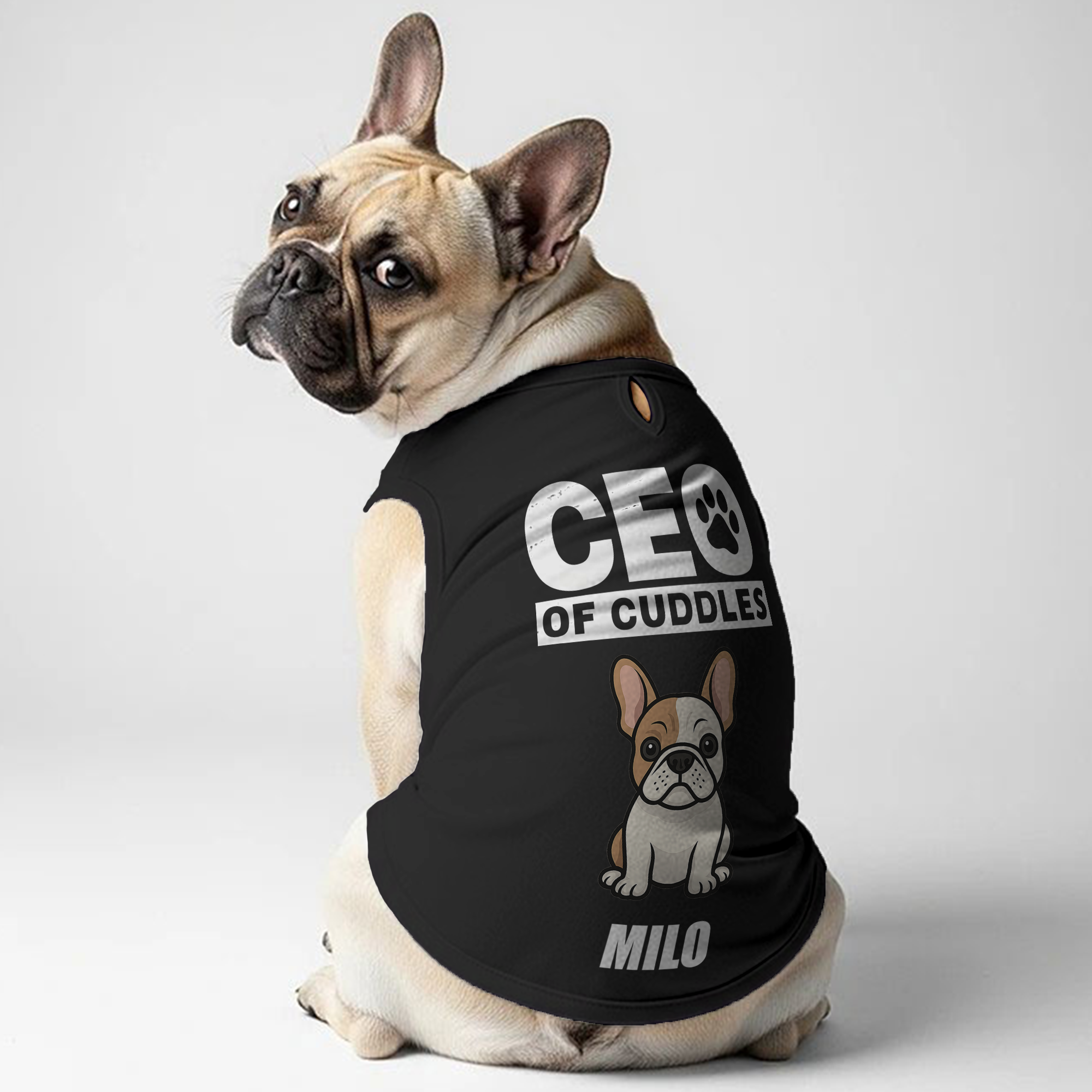 Street-Ready Ceo Of Cuddles - Personalized Frenchie Shirt | Custom Do...