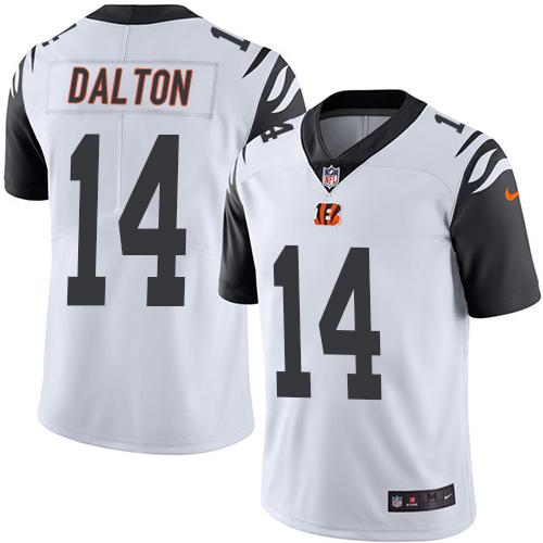 Authentic NFL CIN Bengals #14 Andy Dalton White Limited Jersey