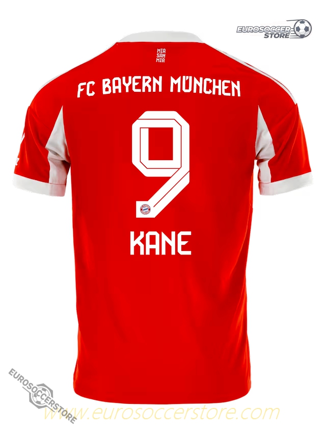 Bayern Munich's 25-26 Season Home Jersey Featuring Kane #9