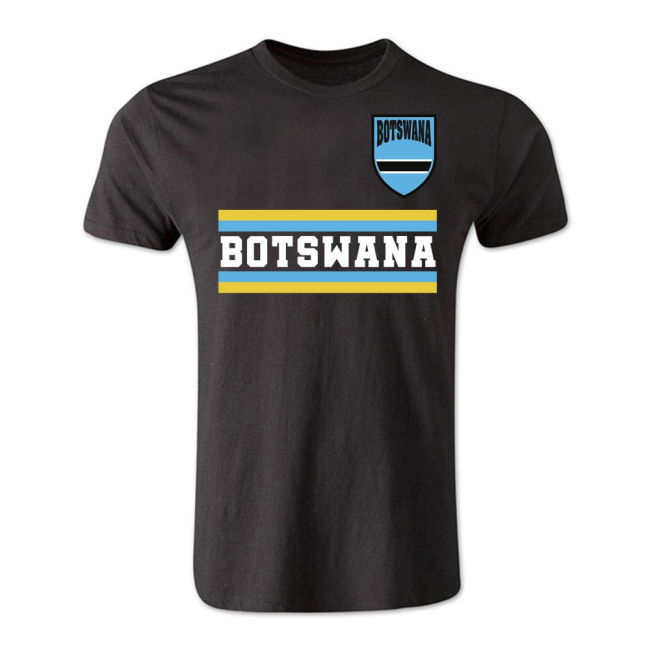 Premium-Quality Botswana Core Football Country T-Shirt (Black)