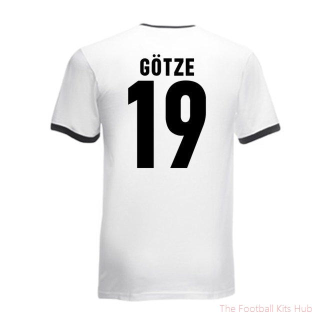 Mario Gotze Germany Ringer Tee (white-black)
