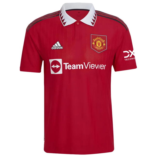Authentic 2022-2023 Man Utd Home With Vintage Design - Machine