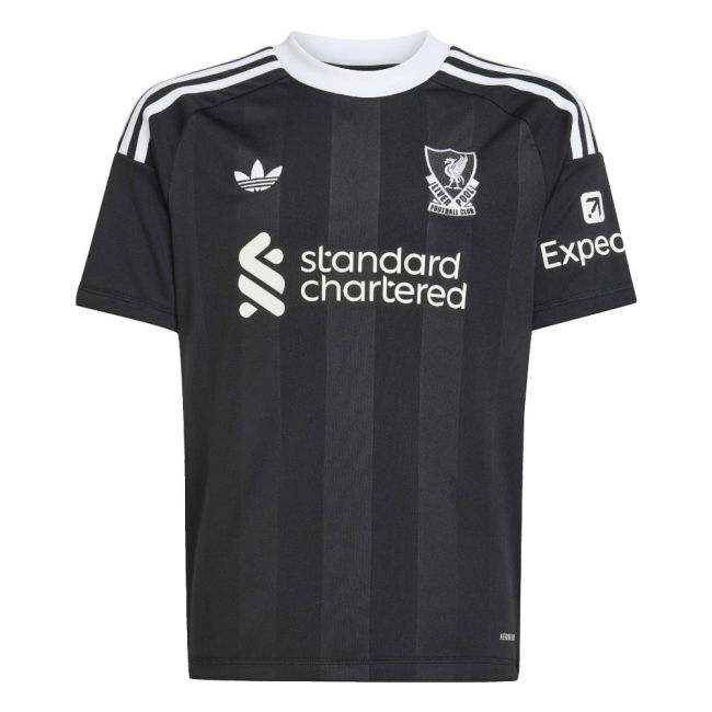 2025-2026 Liverpool Third Goalkeeper Shirt (Black) - Kids (A.Becker 1)