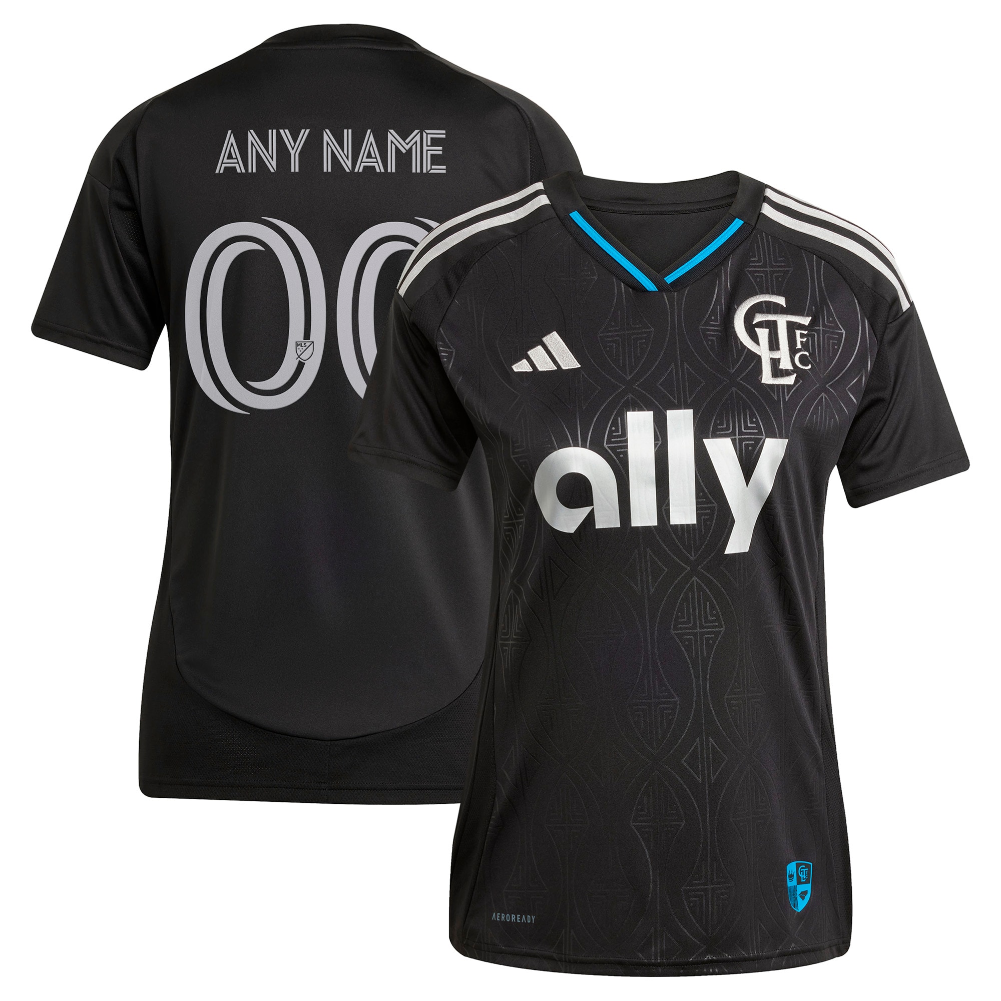 [SJH] Charlotte FC Women's 2025 Fortress Kit Replica Custom Jersey - Black
