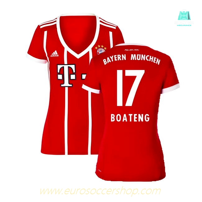 Bayern Munich 2017-18 Womens Home Shirt (XL) ((Excellent) XL) (Boateng 17)