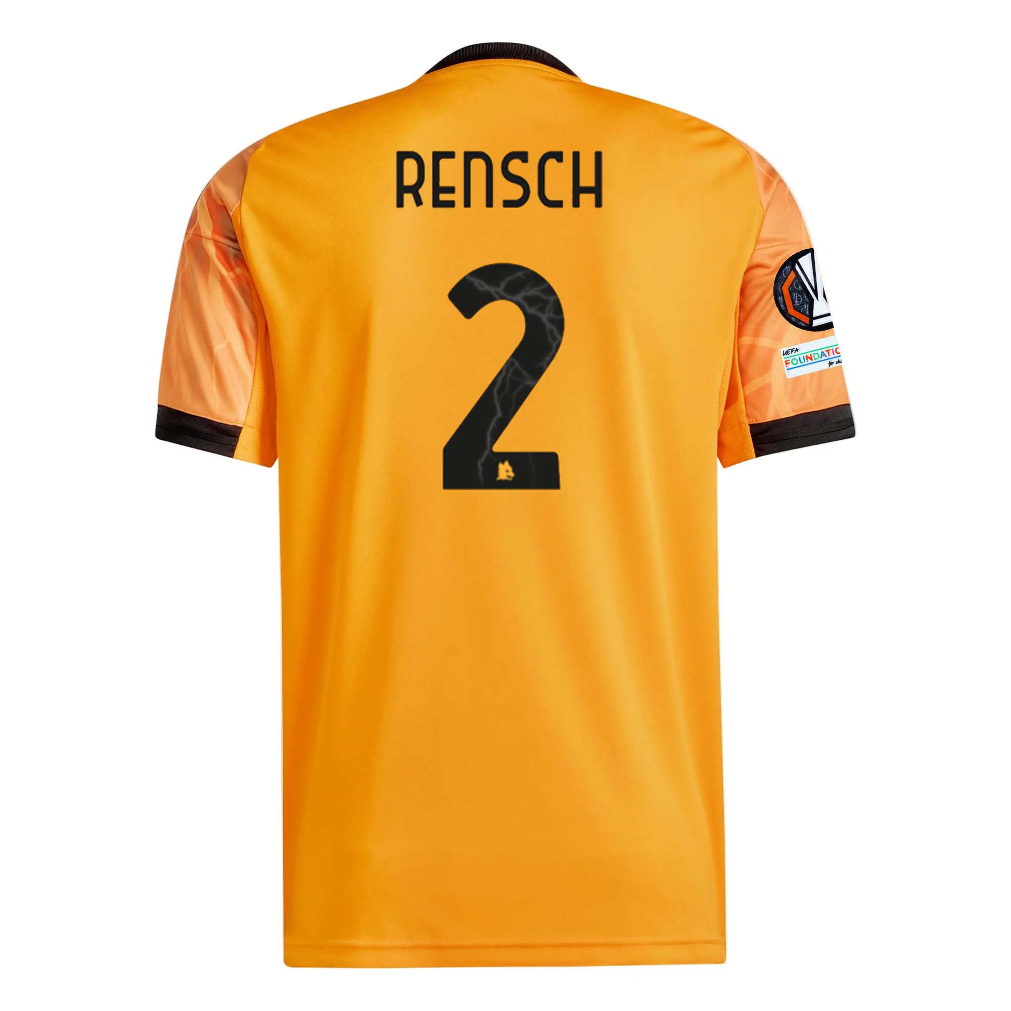AS Roma Rensch 2025-2026 UEL Away Jersey – Authentic Shirt