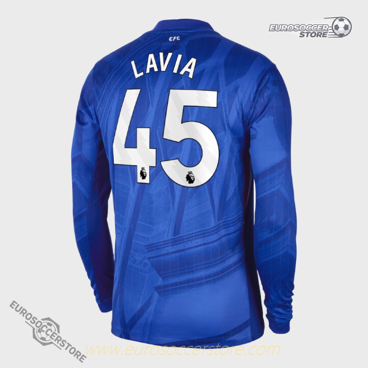 Chelsea 25-26 Home Long Sleeve LAVIA 45 Football Jersey