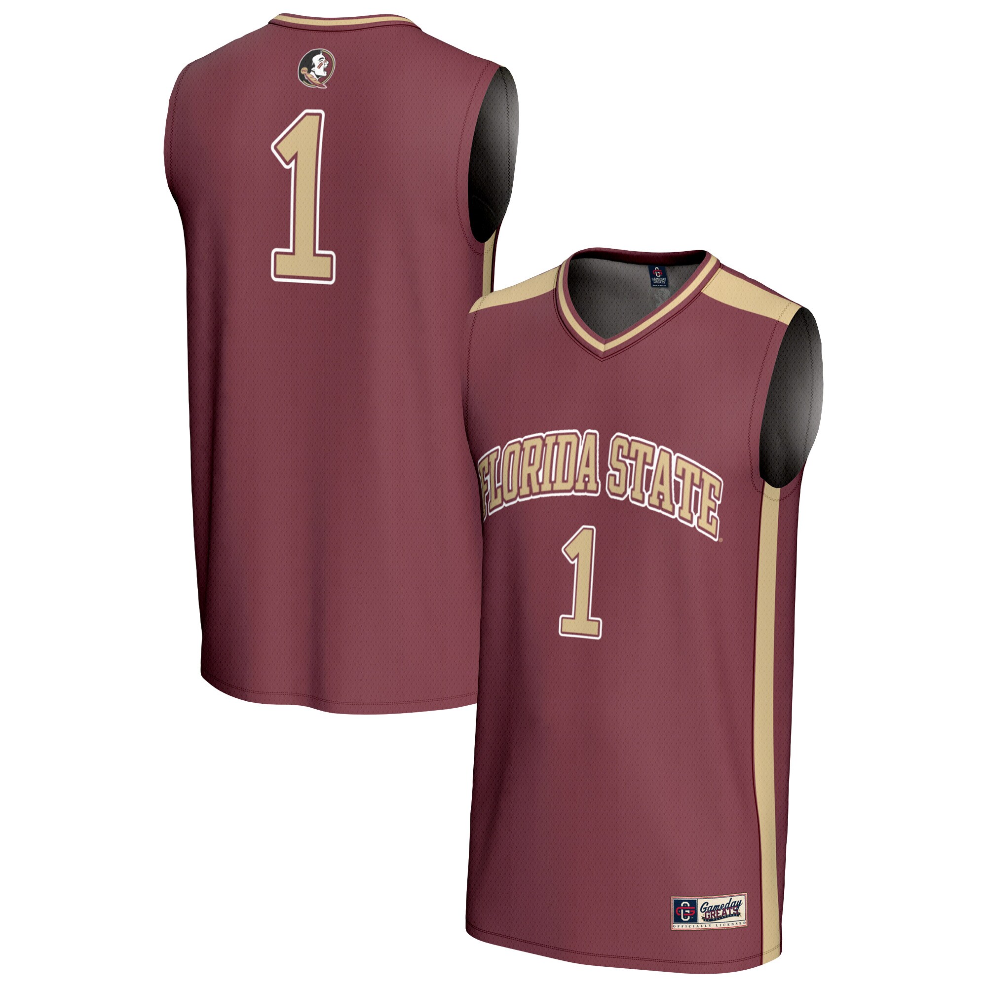 [DDG] Florida State Seminoles GameDay Greats Unisex Lightweight Collegiate Basketball Fashion Jersey - Garnet