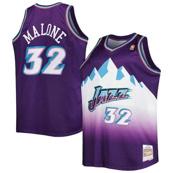 Championship Karl Malone UTA Swingman Jersey - White - Fan Favorite