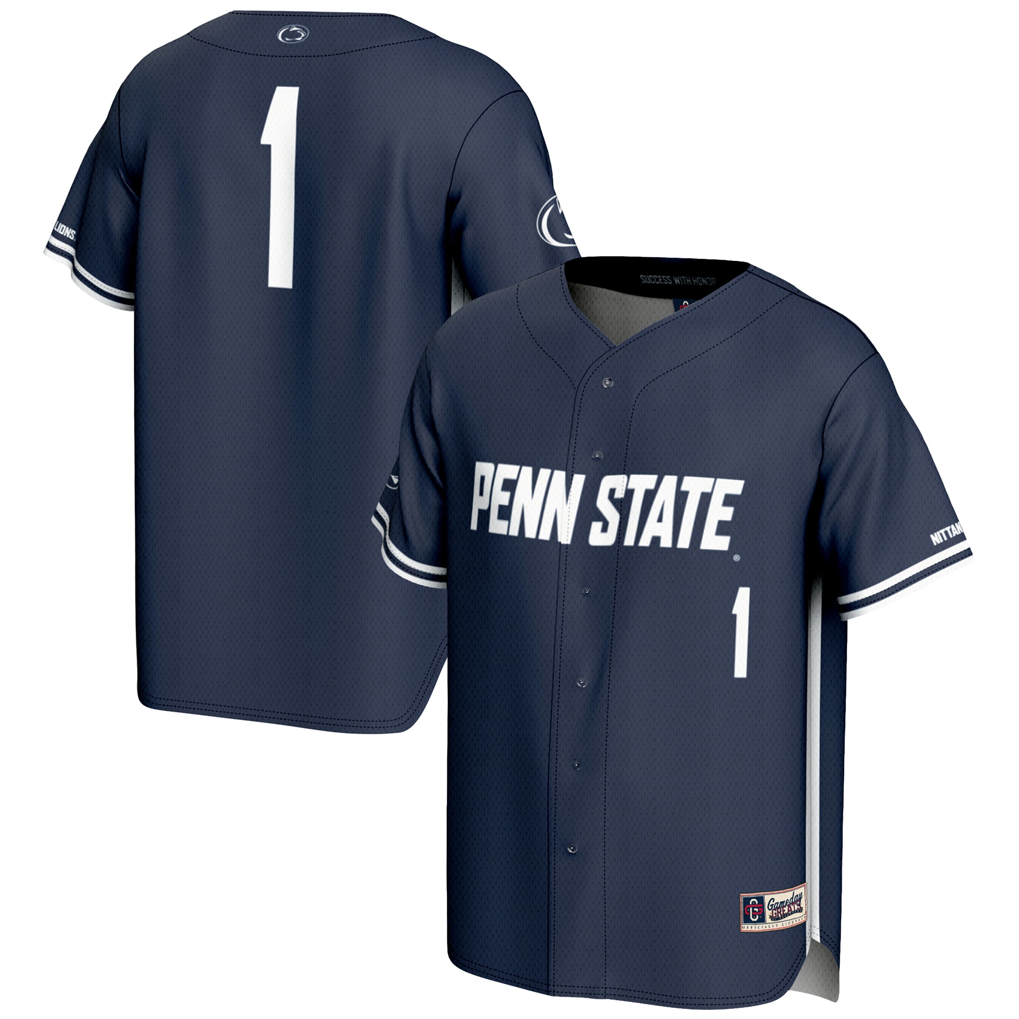 [NJP] Penn State Nittany Lions GameDay Greats Lightweight Baseball Fashion Jersey - Navy